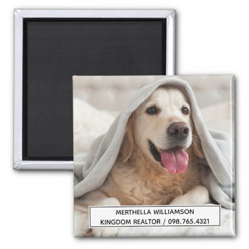 Dog Photo Custom Business Magnet