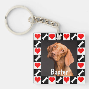 Dog Photo Custom Personalized Picture and Text Keychain