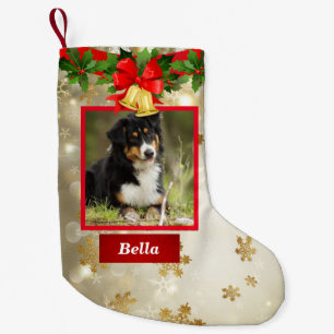 Dog Photo Cute Christmas Stocking Custom Name