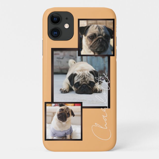 Dog Photo Display, 3 photo's Personalize   Case-Mate iPhone Case (Back)