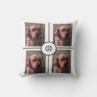 Dog Photo Gift for Dog Owner Throw Pillow
