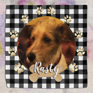Dog photo golf marker, Puppy, bone, paws / Cute Bandana