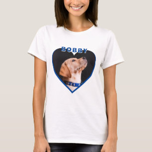 Dog Photo Heart Name Dog Pet Owner T-Shirt