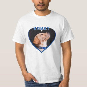 Dog Photo Heart Name Dog Pet Owner T-Shirt