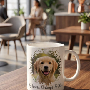 Dog Photo Mug, My Heart Belongs To Coffee Mug