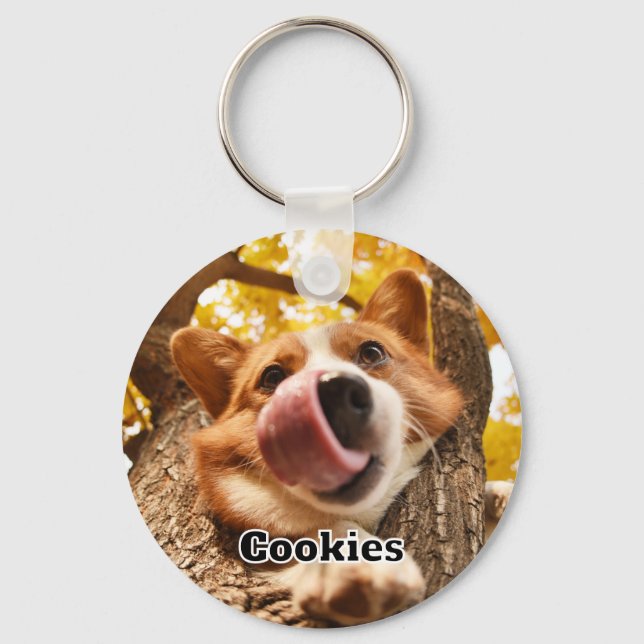Dog Photo & Name Owner Keychain (Front)