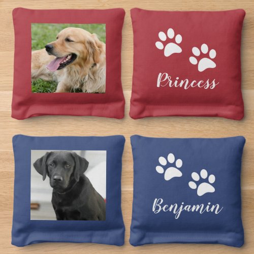 Dog Photo Name Personalized Custom Cornhole Bags