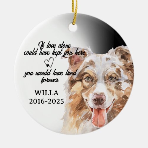 Dog Photo Ornament, Dog Memorial,Australian 