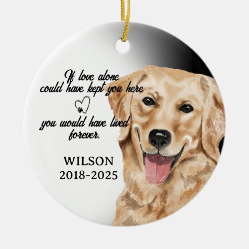 Dog Photo Ornament, Dog Memorial,Golden Retriever.