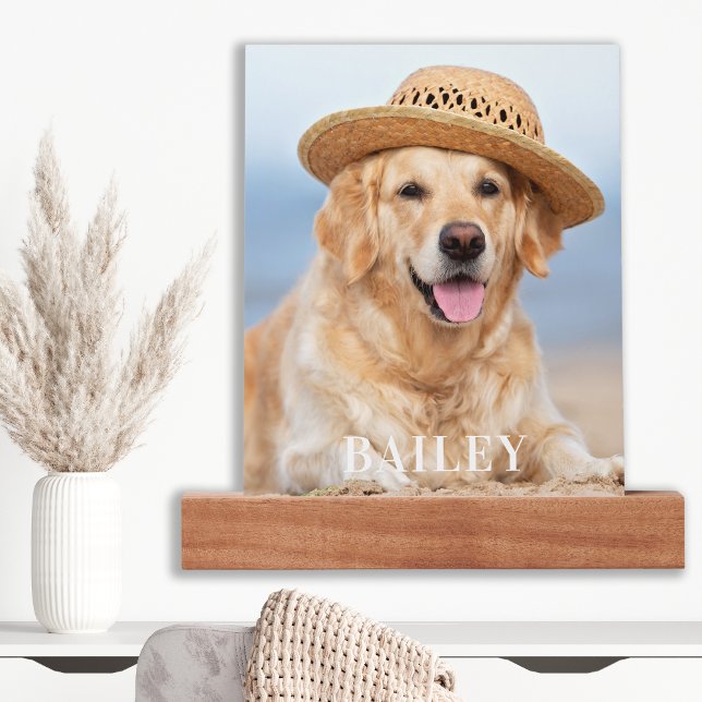 Dog Photo Personalized Simple Pet Picture Ledge (Creator Uploaded)