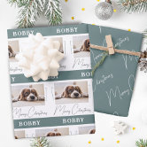 Family name simple christmas holiday Craft Wrappin Wrapping Paper