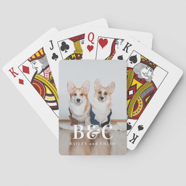 Dog Photo Pet Keepsake Poker Cards (Back)