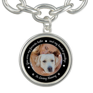 Personalised Photo Pet Memorial Pendant On A Snake Keyring Dog Cat Gift N279