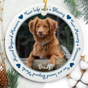 Dog Photo Pet Loss Pet Memorial Ceramic Ornament