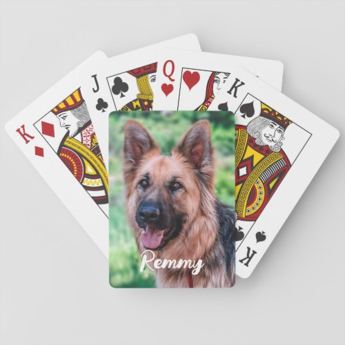 Dog Photo _ Pet Photo _ Dog Lover Poker Cards