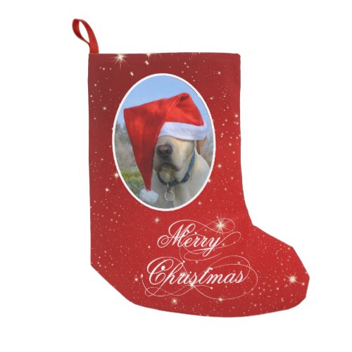 Dog Photo Small Christmas Stocking