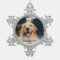 Dog Photo Snowflake Pewter Christmas Ornament