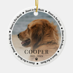 Dog Photo Sympathy Keepsake Pet Memorial Ceramic Ornament