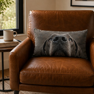 Dog Photo Template Great Dane Nose Lumbar Pillow