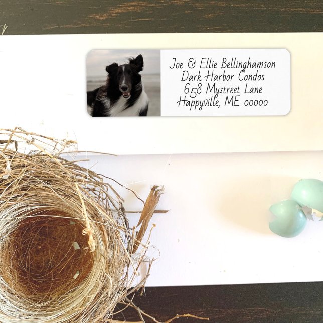 Dog Photo Template Return Address Label (Creator Uploaded)