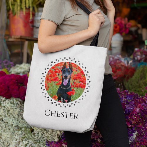Dog Photo Tote Bag _ Personalized Pet Gift
