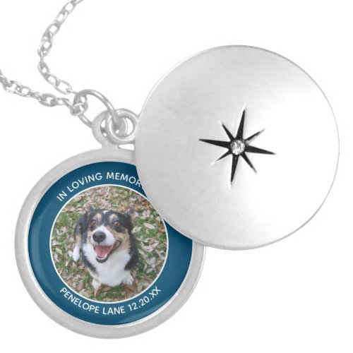 Dog Photo Tribute Keepsake In Loving Memory Pet Locket Necklace
