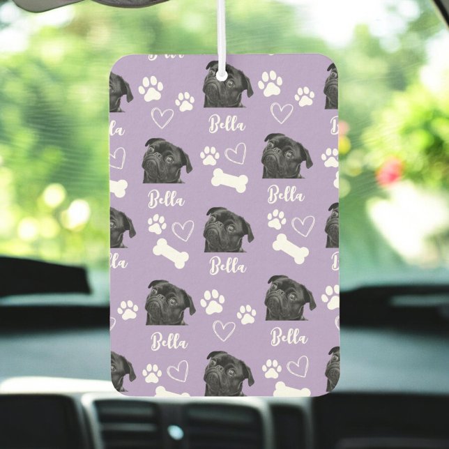Dog Photo Upload Cute Pet Picture Pink Air Freshener (Creator Uploaded)