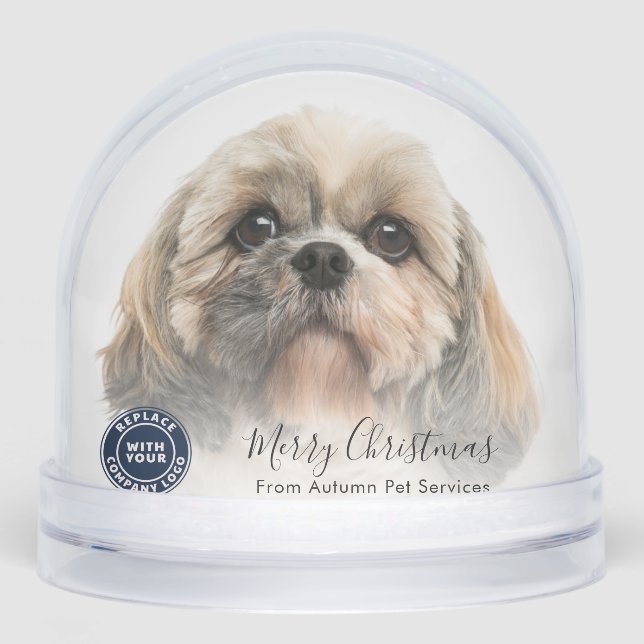 Dog Photos Business Logo Dog Photos Custom Snow Globe (Front)