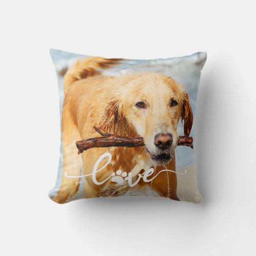 Dog Picture Pillow Dog Mom Throw Pillow