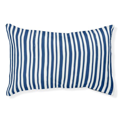 Dog Pillow Blue & White Stripe