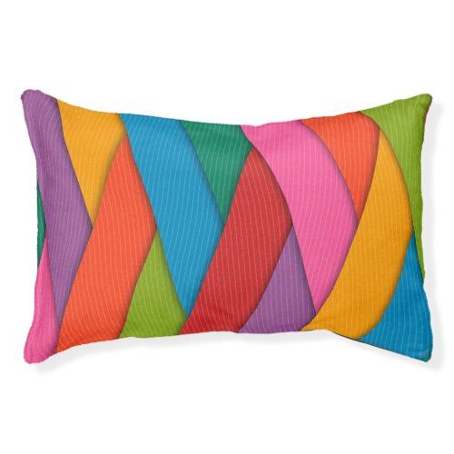 Dog Pillow Colorful Triangles