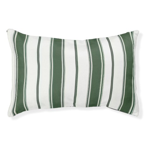 Dog Pillow Green & White Stripe