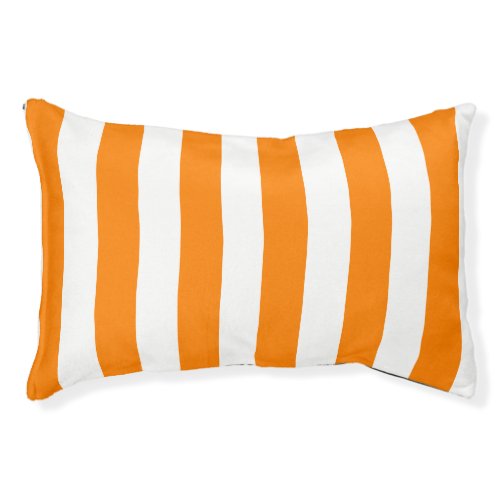 Dog Pillow Orange & White Stripe