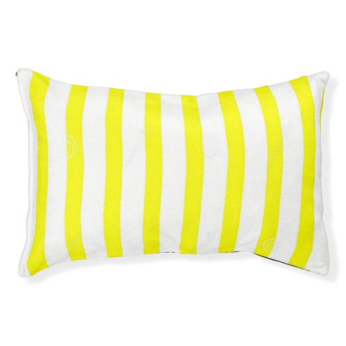 Dog Pillow Yellow & White Stripe