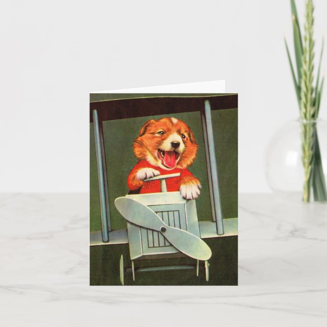 dog pilot note card (Front)