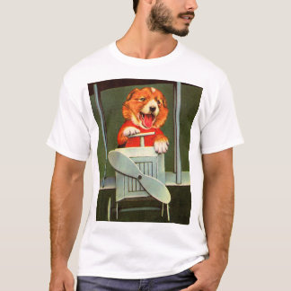 dog pilot print T-Shirt