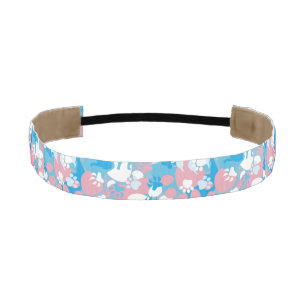 Dog Pink and Blue Camouflage Pattern Athletic Headband