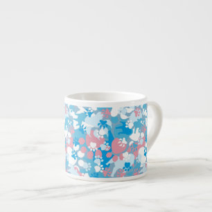 Dog Pink and Blue Camouflage Pattern Espresso Cup