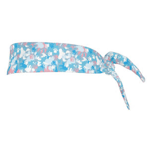 Dog Pink and Blue Camouflage Pattern Tie Headband