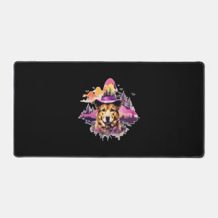 Dog Pink Halloween 2 Desk Mat