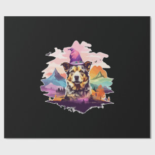 Dog Pink Halloween Wrapping Paper