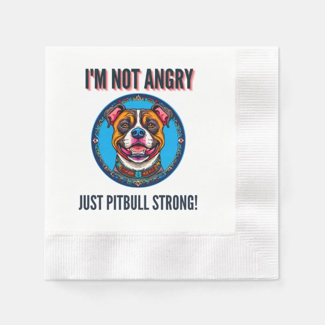 Dog pitbull napkins (Front)