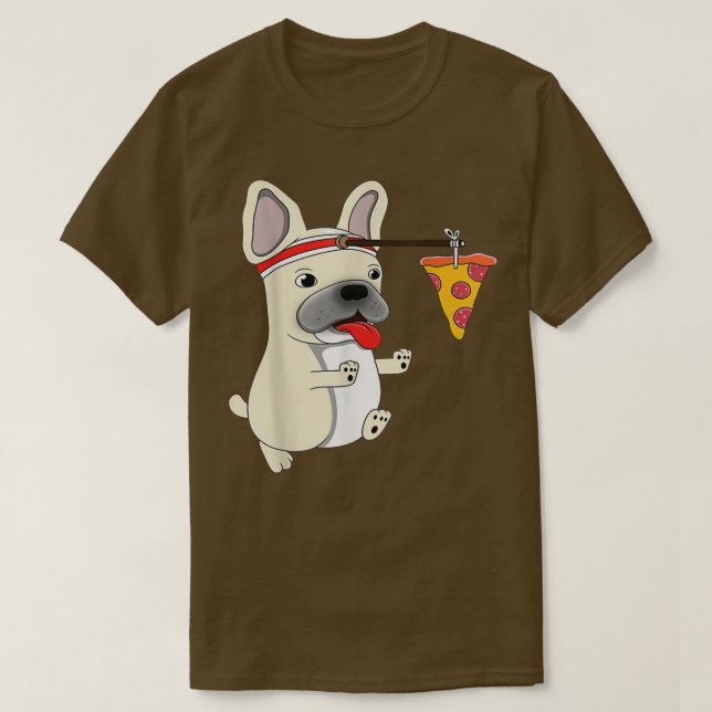 Dog Pizza Funny PUG T-shirt (Design Front)