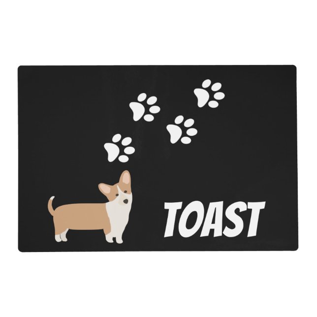 Dog Placemat Food Bowl Mat Corgi (Front)