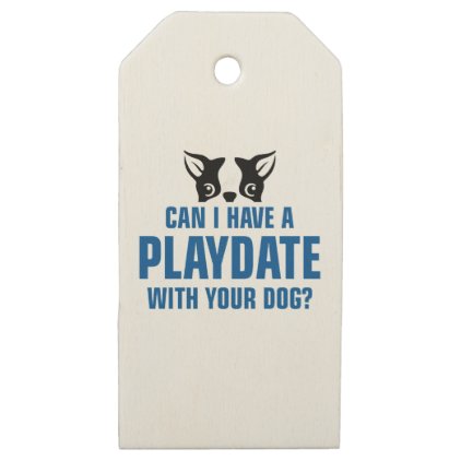 Dog Playdate Wooden Gift Tags