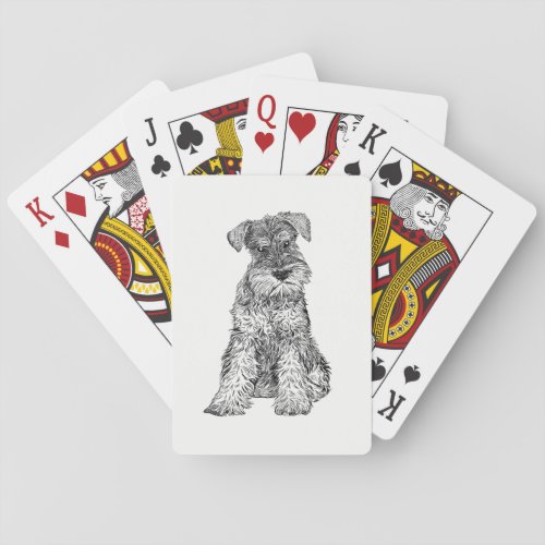 Dog Playing Cards _ Schnauzer