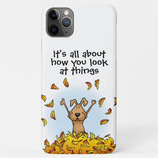 Dog Playing in a Pile of Fall Leaves - Fun Autumn Case-Mate iPhone Case (Back)