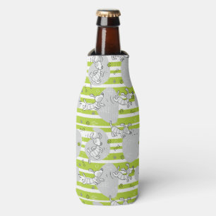 dog playing pattern background bottle cooler