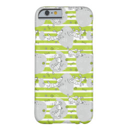 dog playing pattern background barely there iPhone 6 case