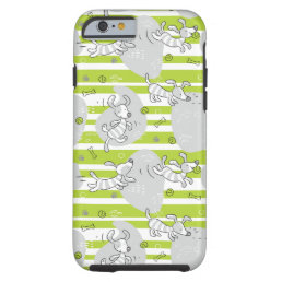 dog playing pattern background tough iPhone 6 case